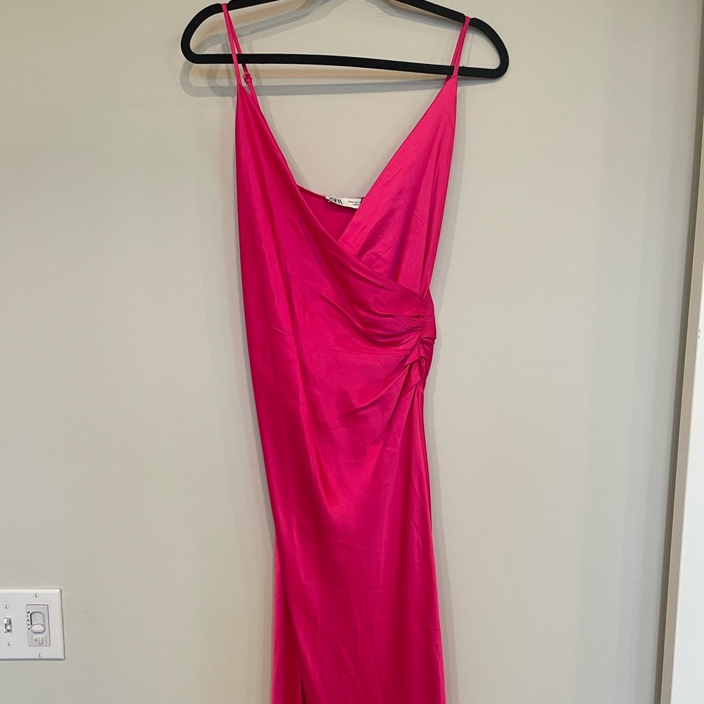 Zara Hot Pink Slip Dress